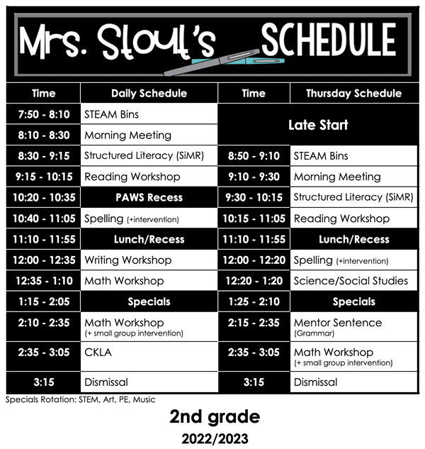22/23 Schedule